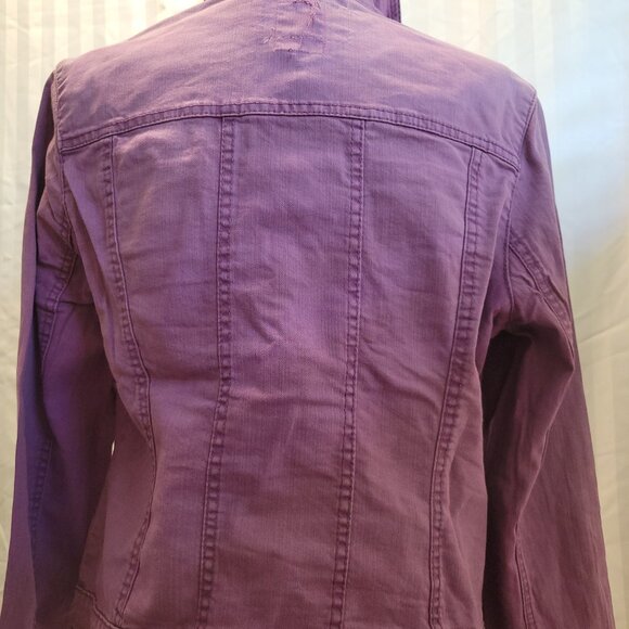 Purple Denim Jean Jacket - Picture 3 of 4
